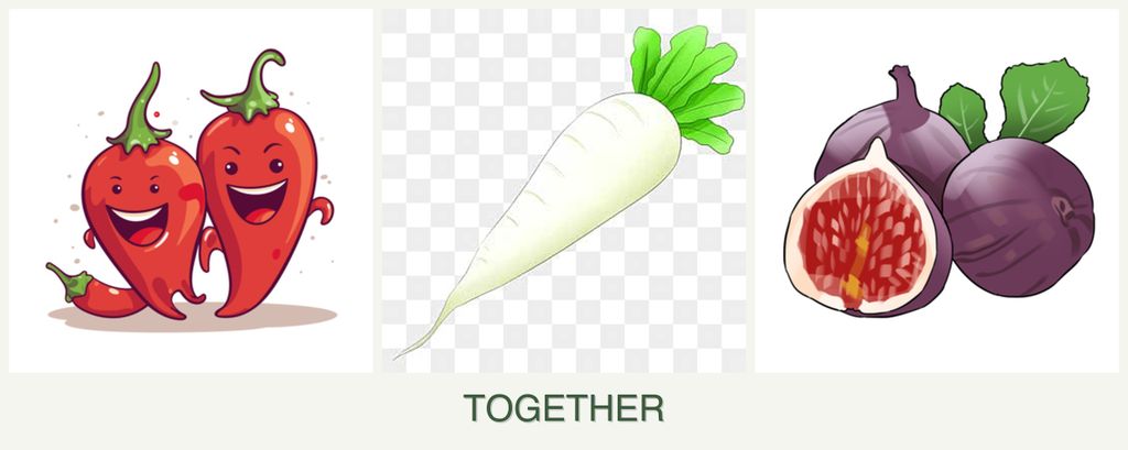 Can you plant peppers, radishes and figs together?