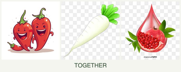 Can you plant peppers, radishes and pomegranates together?