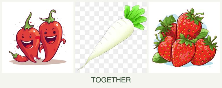 Can you plant peppers, radishes and strawberries together?