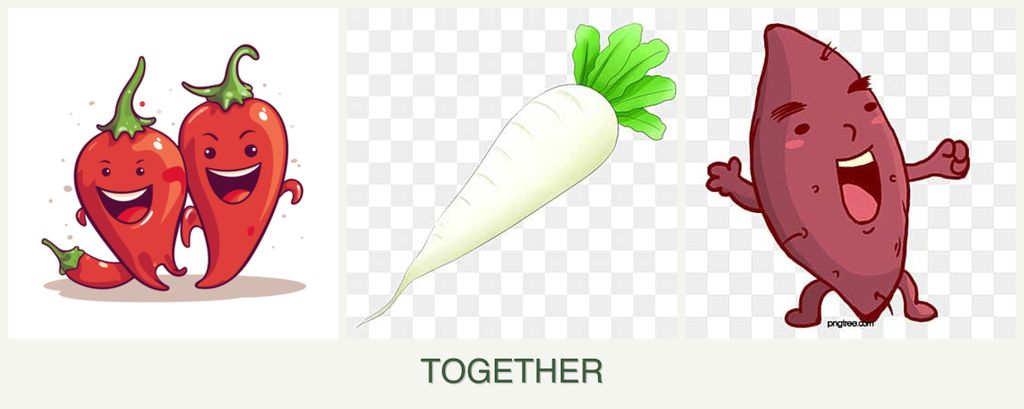 Can you plant peppers, radishes and sweet potatoes together?