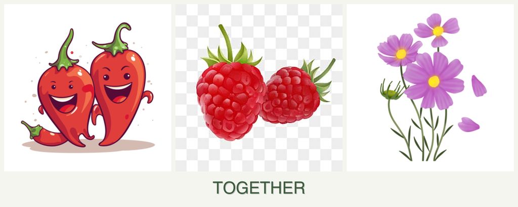 Can you plant peppers, raspberries and cosmos together?