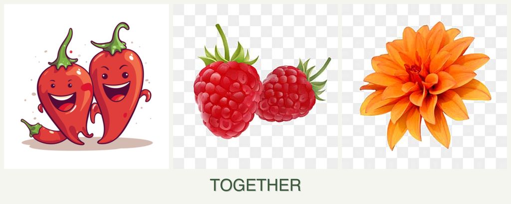 Can you plant peppers, raspberries and dahlias together?