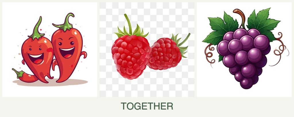 Can you plant peppers, raspberries and grapes together?