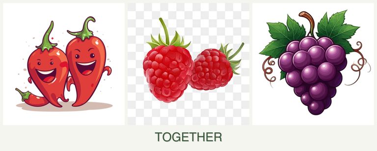 Can you plant peppers, raspberries and grapes together?