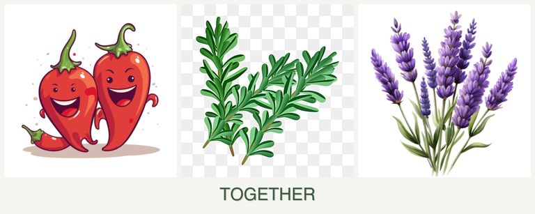 Can you plant peppers, rosemary and lavender together?