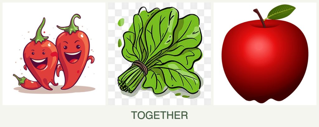 Can you plant peppers, spinach and apples together?