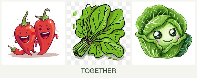 Can you plant peppers, spinach and cabbage together?
