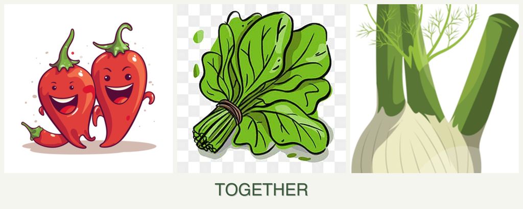 Can you plant peppers, spinach and fennel together?