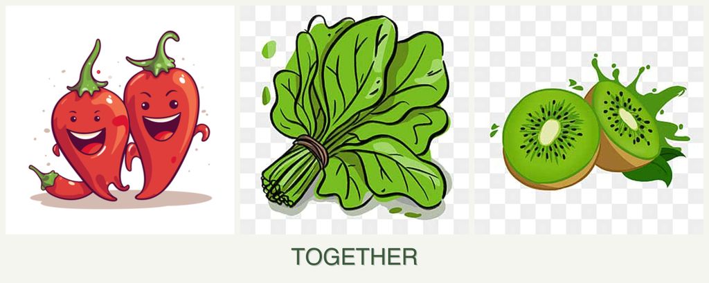 Can you plant peppers, spinach and kiwi together?