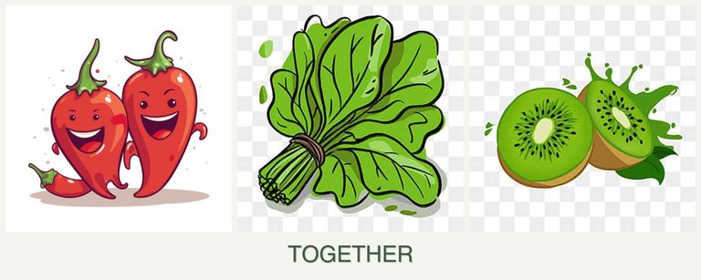Can you plant peppers, spinach and kiwi together?