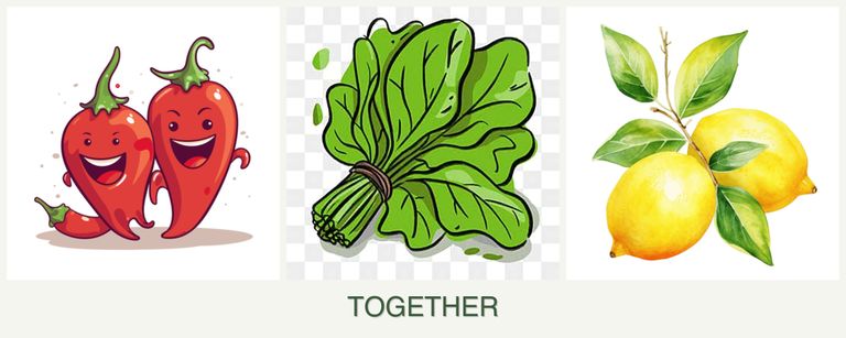 Can you plant peppers, spinach and lemons together?