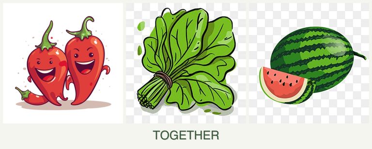 Can you plant peppers, spinach and melons together?