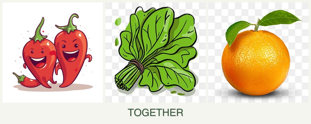 Can you plant peppers, spinach and oranges together?