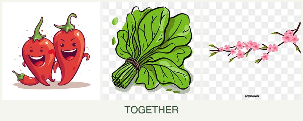 Can you plant peppers, spinach and peaches together?