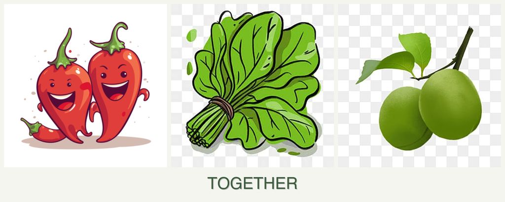 Can you plant peppers, spinach and plums together?