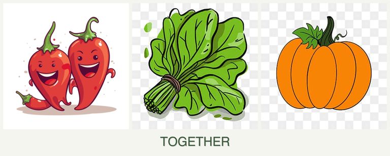 Can you plant peppers, spinach and pumpkin together?