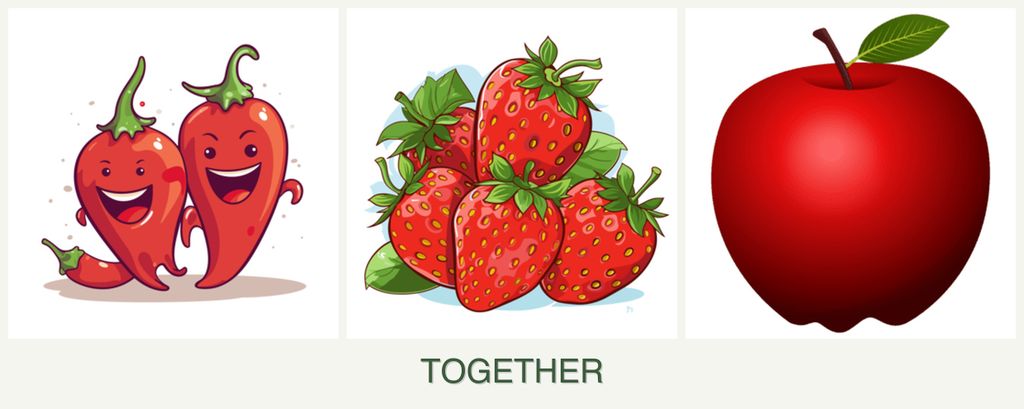 Can you plant peppers, strawberries and apples together?