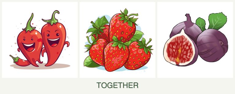 Can you plant peppers, strawberries and figs together?