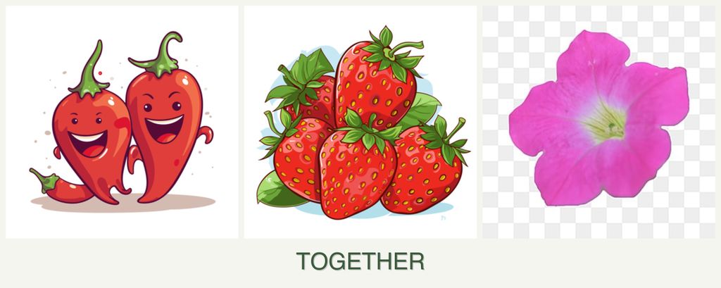 Can you plant peppers, strawberries and petunias together?