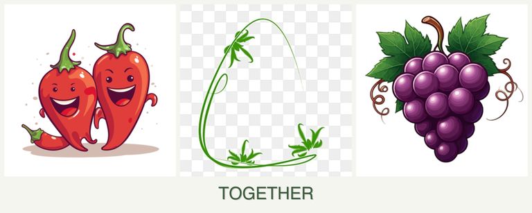 Can you plant peppers, tarragon and grapes together?