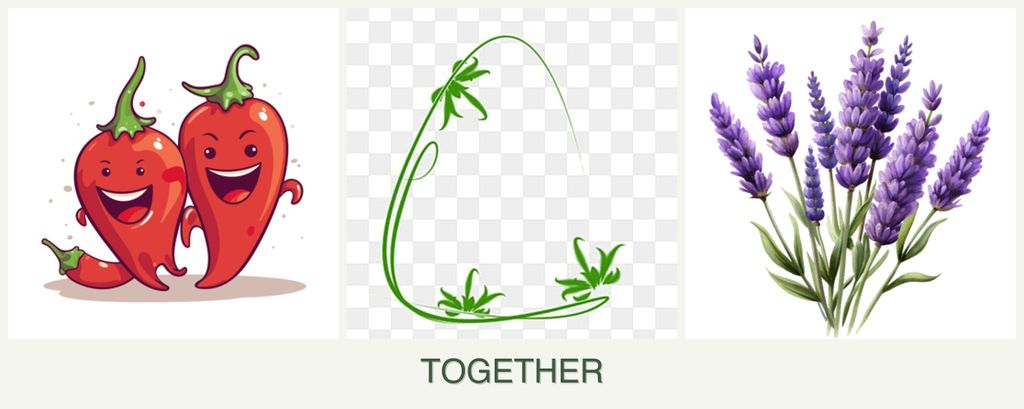 Can you plant peppers, tarragon and lavender together?