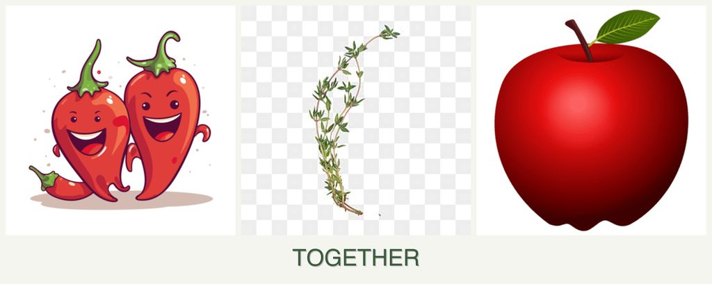 Can you plant peppers, thyme and apples together?