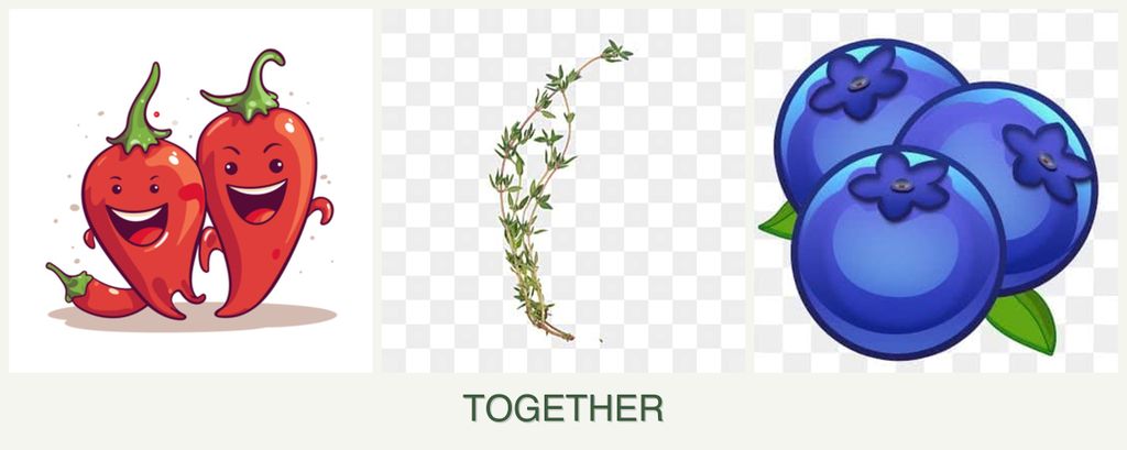 Can you plant peppers, thyme and blueberries together?
