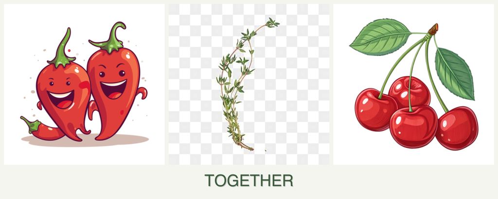 Can you plant peppers, thyme and cherries together?