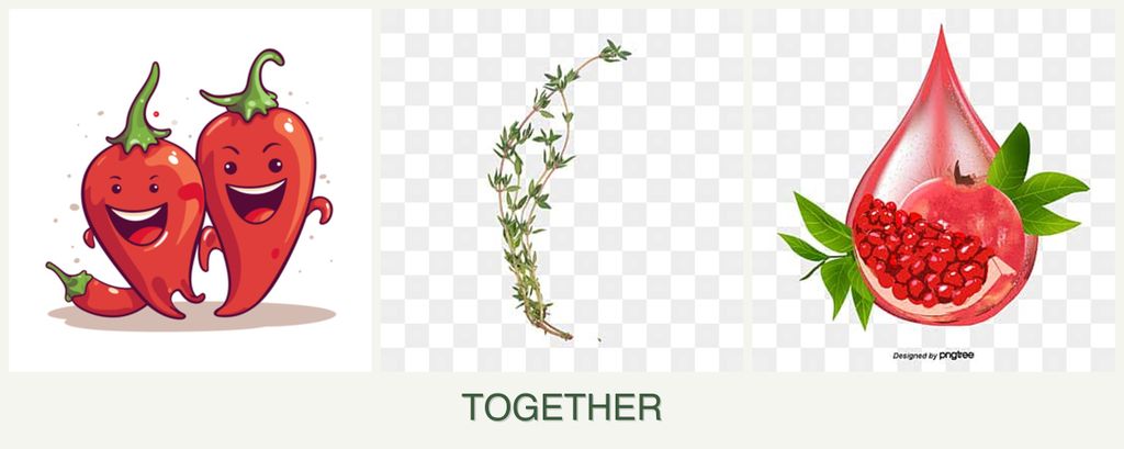 Can you plant peppers, thyme and pomegranates together?