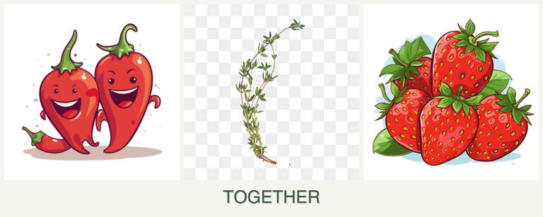 Can you plant peppers, thyme and strawberries together?