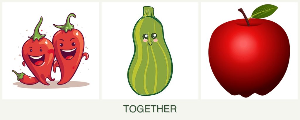 Can you plant peppers, zucchini and apples together?