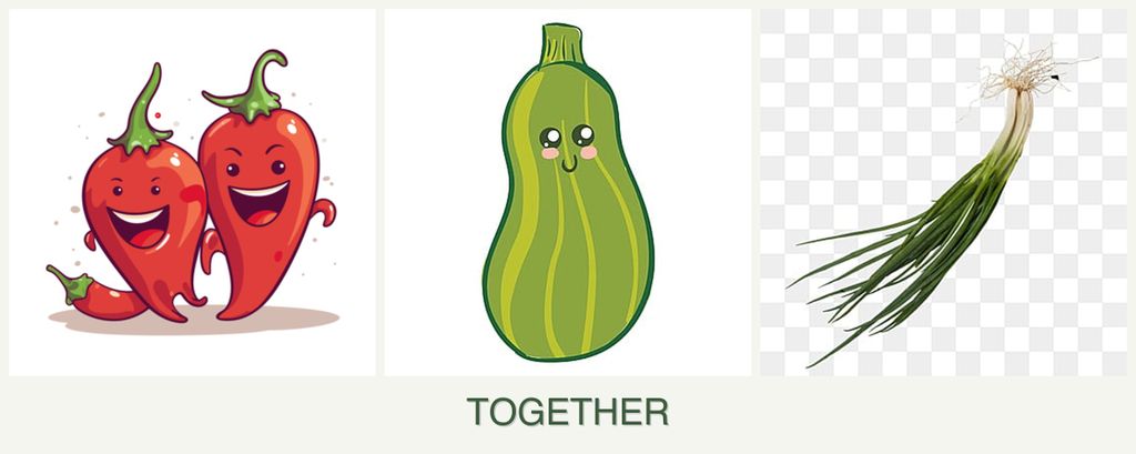 Can you plant peppers, zucchini and chives together?