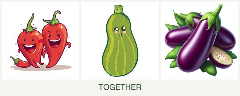 Can you plant peppers, zucchini and eggplant together?