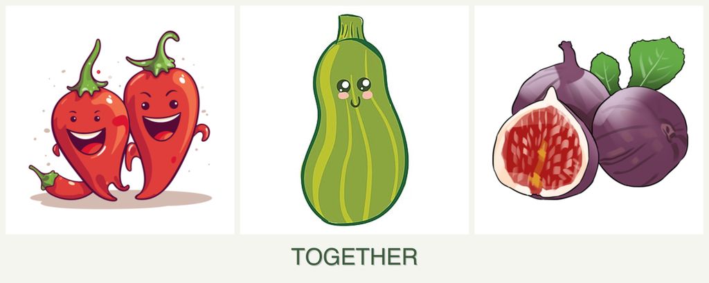 Can you plant peppers, zucchini and figs together?