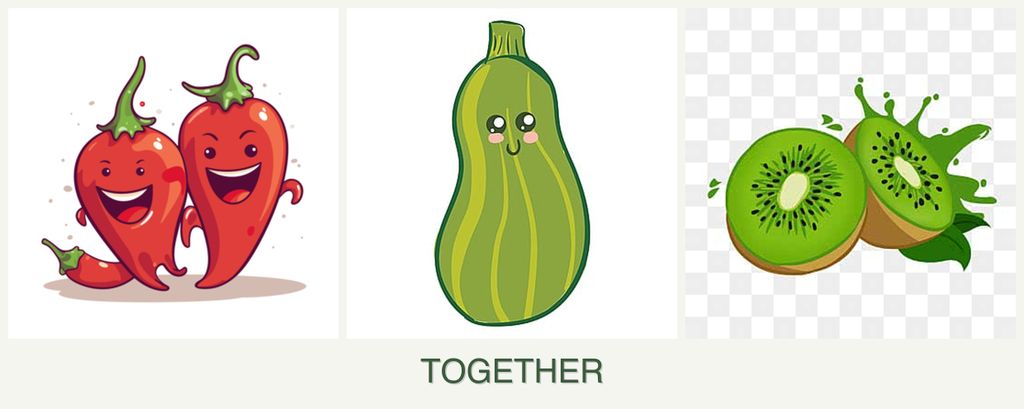 Can you plant peppers, zucchini and kiwi together?