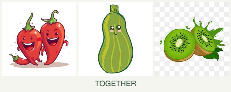 Can you plant peppers, zucchini and kiwi together?