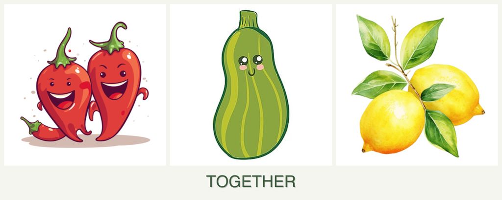 Can you plant peppers, zucchini and lemons together?