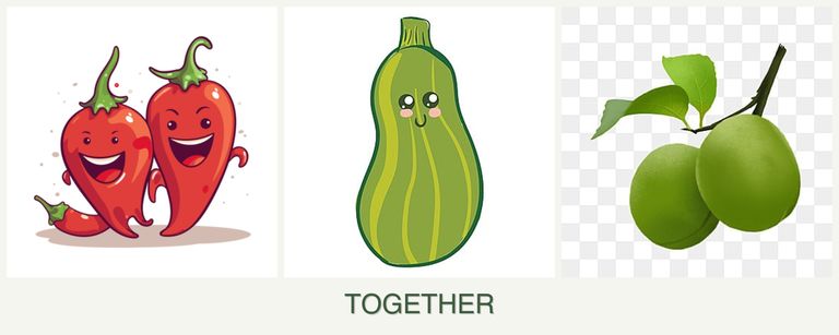 Can you plant peppers, zucchini and plums together?