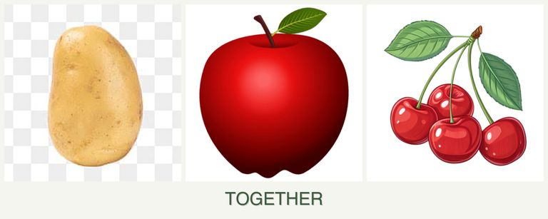 Can you plant potatoes, apples and cherries together?