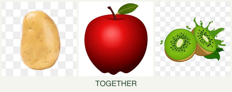 Can you plant potatoes, apples and kiwi together?