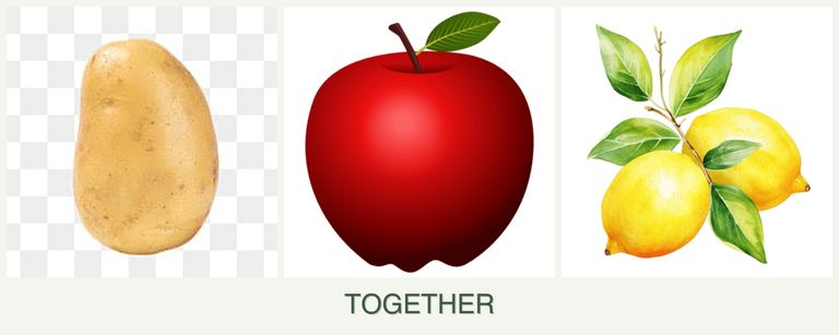Can you plant potatoes, apples and lemons together?