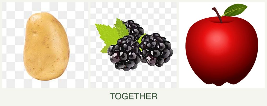Can you plant potatoes, blackberries and apples together?