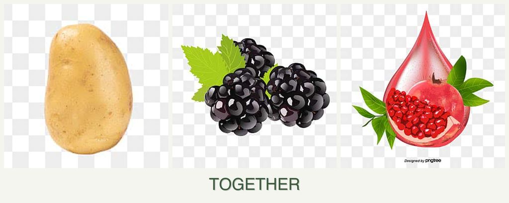 Can you plant potatoes, blackberries and pomegranates together?