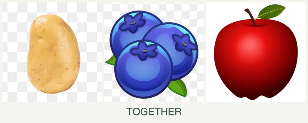 Can you plant potatoes, blueberries and apples together?