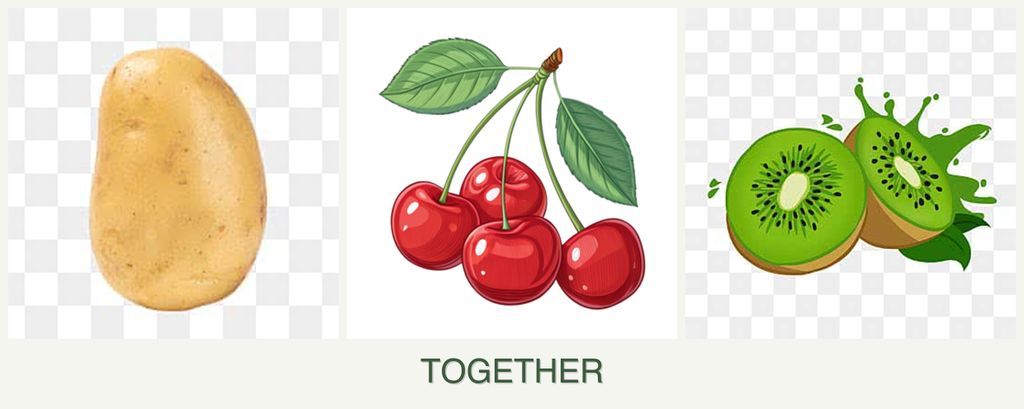 Can you plant potatoes, cherries and kiwi together?