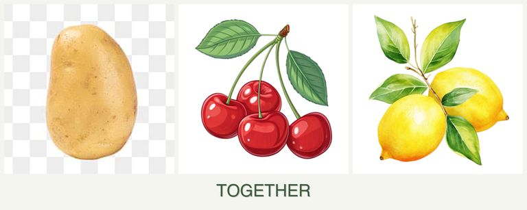 Can you plant potatoes, cherries and lemons together?