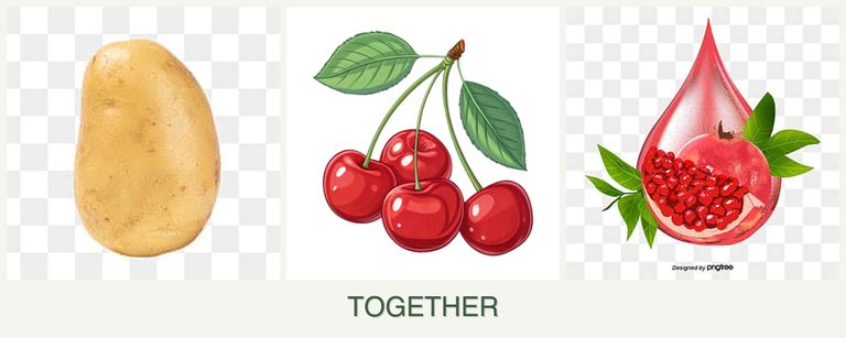 Can you plant potatoes, cherries and pomegranates together?