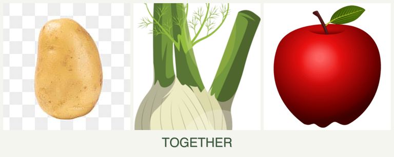 Can you plant potatoes, fennel and apples together?