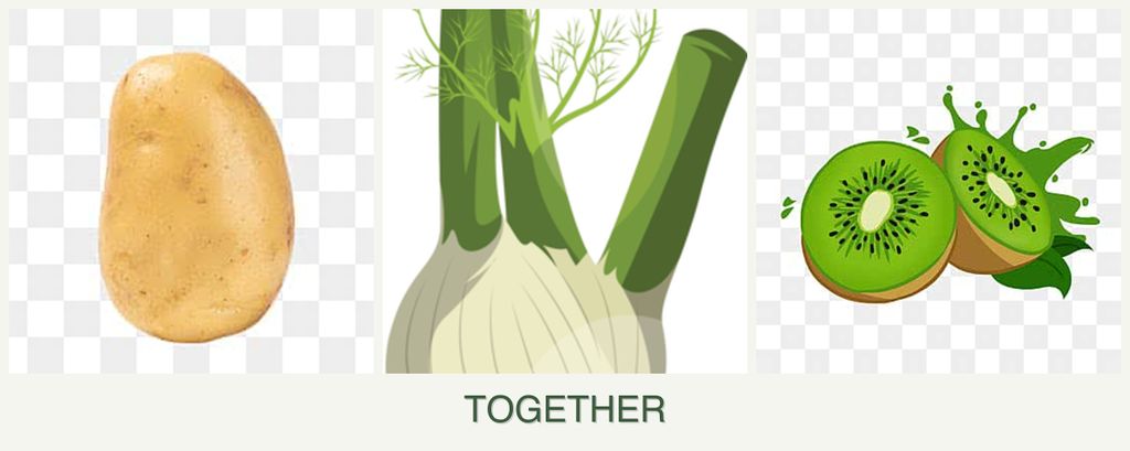 Can you plant potatoes, fennel and kiwi together?