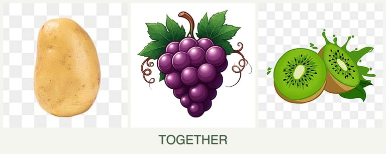 Can you plant potatoes, grapes and kiwi together?